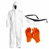 Full Protective Safety Suit + Goggles + Gloves